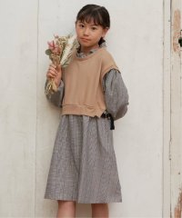 ikka kids/フリルネックレイヤードッキングワンピース（120〜160cm）/505412308