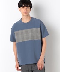  COMME CA COMMUNE/チェック切り替え スムースタッチ 布帛Ｔシャツ/505467350