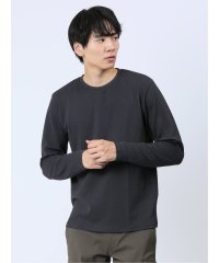 TAKA-Q/ふくれジャガード チェック柄 クルーネック 長袖 メンズ Tシャツ カットソー カジュアル インナー ビジネス ギフト プレゼント/505478371