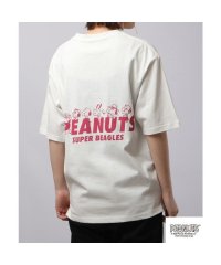  PEANUTS/ピーナッツ PEANUTS スヌーピー Tシャツ トップス 兄弟 プリント ドロップショルダー SNOOPY PEANUTS S M L/505481109