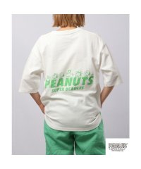  PEANUTS/ピーナッツ PEANUTS スヌーピー Tシャツ トップス 兄弟 プリント ドロップショルダー SNOOPY PEANUTS S M L/505481109