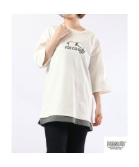  PEANUTS/ピーナッツ PEANUTS スヌーピー ジョークール ドロップショルダー Tシャツ 半袖 レイヤード SNOOPY JOECOOL PEANUTS/505481111