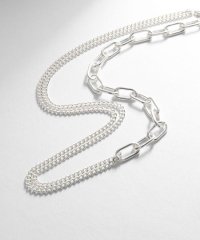 COCOSHNIK ONHITSCH/ココシュニック オンキッチュ COCOSHNIK ONKITSCH シルバー ミックスチェーン ケーブルカーブ ドレープ ネックレス/505483384
