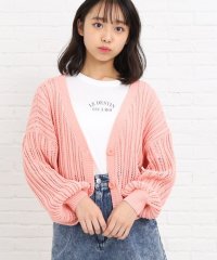 PINK-latte/【2点SET】透かしカーディガン＋インナーTシャツ/505484376