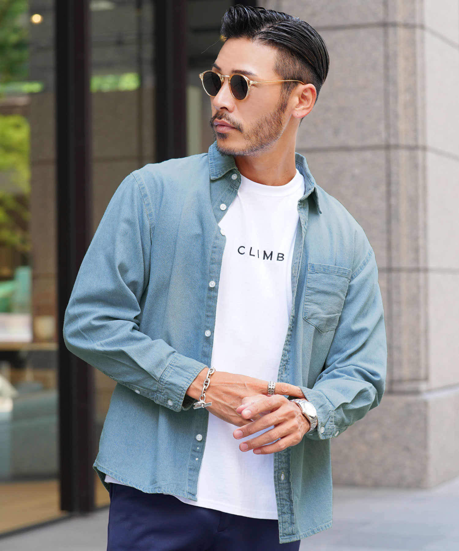 ジギーズショップ JIGGYS SHOP 6.5oz デニムシャツ / 長袖シャツ ジギーズショップ JIGGYS SHOP 6.5oz デニムシャツ / 長袖シャツ