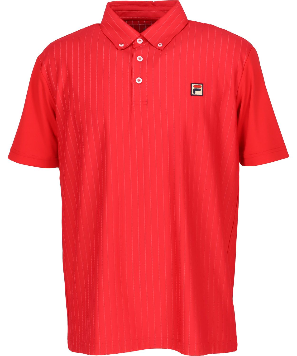 FILA フィラ ストライプポロシャツ M セール 70%OFF】【テニス】ストライプジャガード ポロシャツ