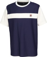 FILA（ZETT Mens）/【テニス】ストライプライン切替 クルーネック Tシャツ メンズ/505487126