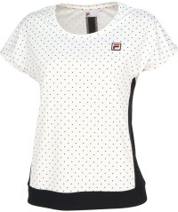 FILA（ZETT Ladies）/【テニス】サイドライン スクエアドット クルーネック Tシャツ レディース/505487139