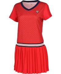 FILA（ZETT Ladies）/【テニス】スクエアドット Vネックワンピース レディース/505487141