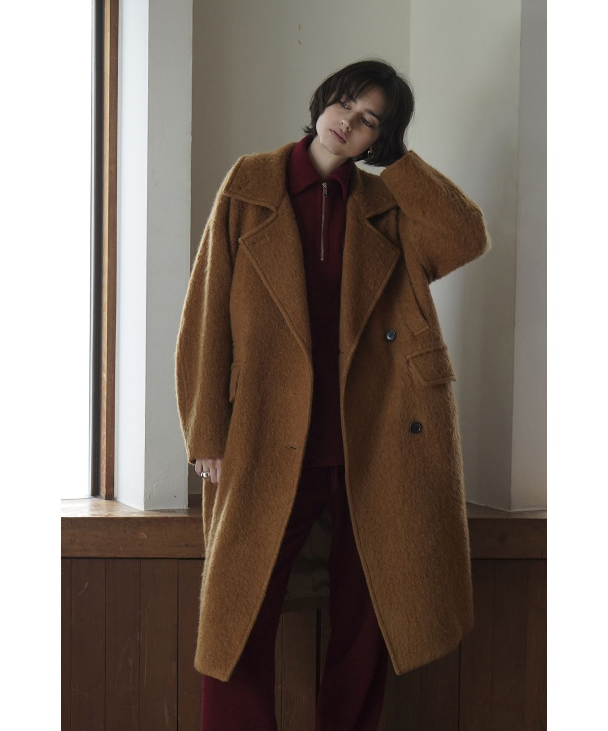 セール 50%OFF】SHORT SHAGGY COCOON OVER COAT(505489466