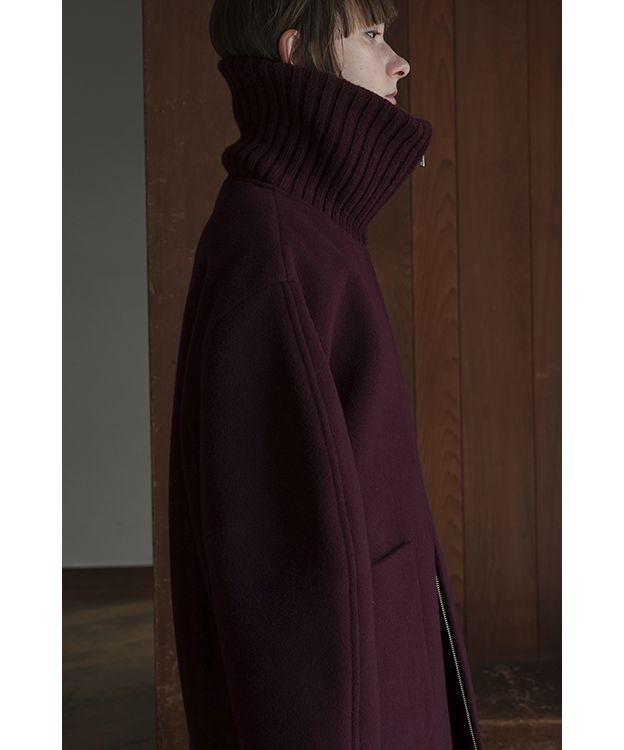 セール 40%OFF】RIB COLLAR WOOL LONG COAT(505489468) | クラネ