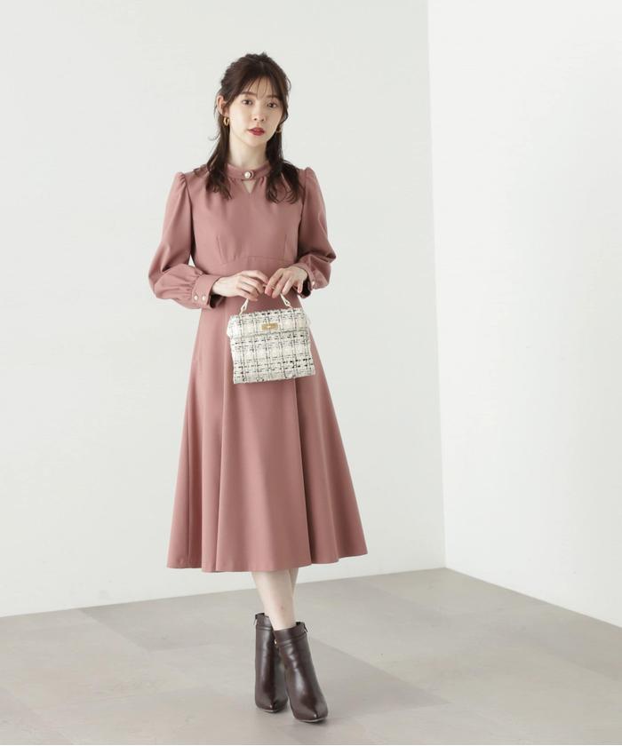セール】ベーシックネックポイントフレアワンピース(505473482 セール】ベーシックネックポイントフレアワンピース(505473482