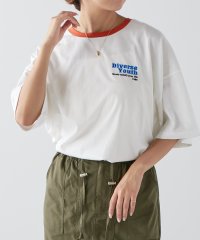 NICE CLAUP OUTLET/人気シリーズ、楕円リンガーTシャツ/505476259