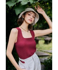 rienda/スクエアネックビスチェknit TOP/505490281