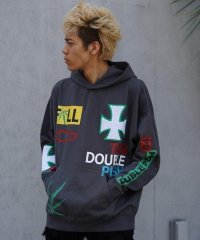 RoyalFlash/TAIN DOUBLE PUSH/T CROSS EMBROIDERY P/O HOODIE/505490514