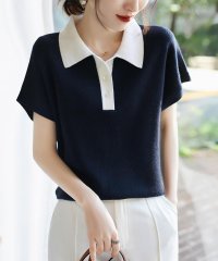 Forcement/フォースメント Forcement ポロシャツ風サマーニット/505489266