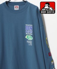 LAZAR/【Lazar】BEN DAVIS/ベンデイビス SPONSORED EMB L/S TEE/オーバーサイズ 袖刺繍 ロゴ ワンポイントプリント ロングスリーブT/505491011