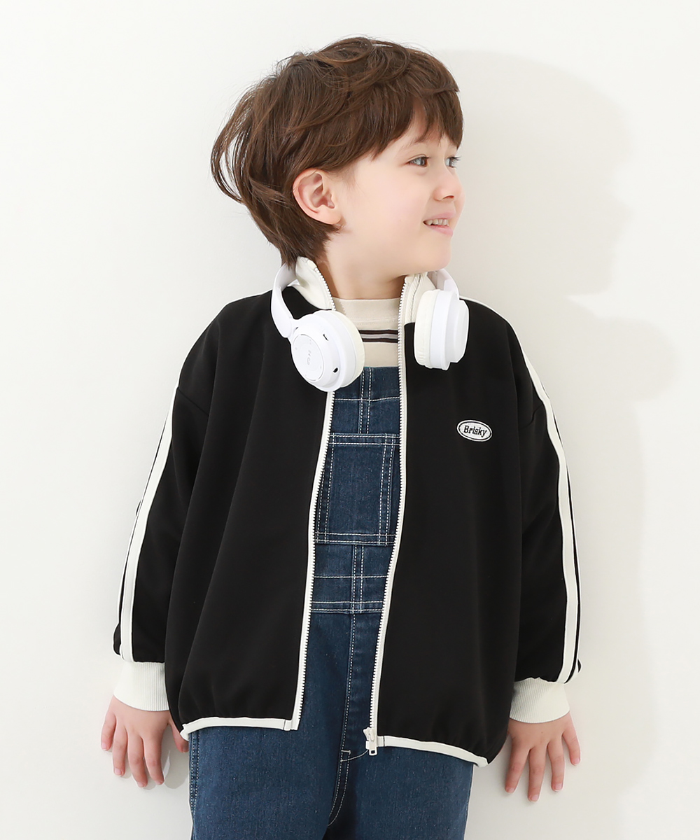 サイドライン ジップジャケット 子供服 キッズ 男の子 女の子 アウター