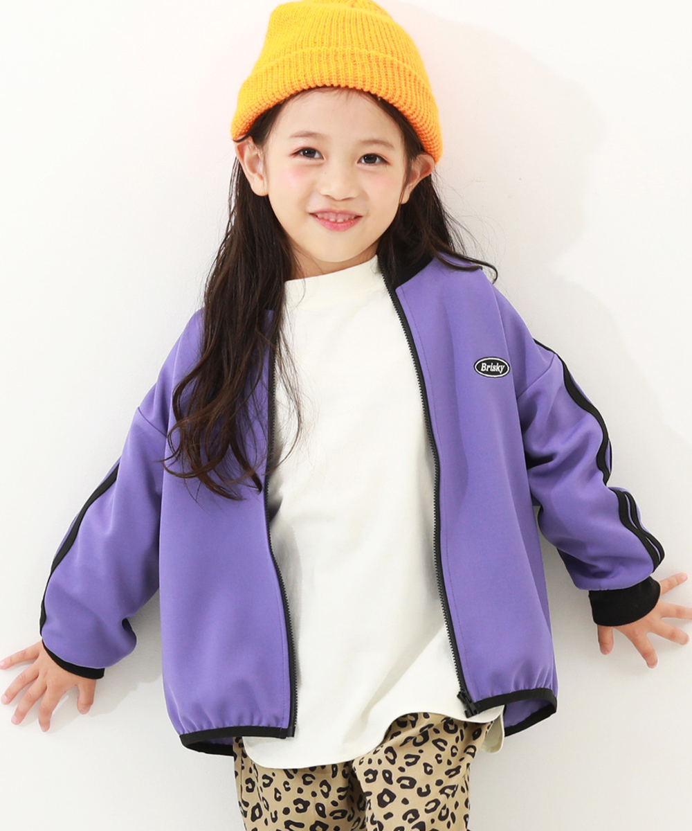 サイドライン ジップジャケット 子供服 キッズ 男の子 女の子 アウター