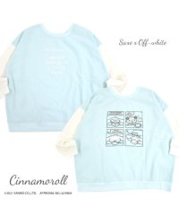 Sanrio characters/サンリオ Sanrio シナモロール スウェット トレーナー サンリオ 起毛 2WAY オーバーサイズ 大きめ ゆったり バルーン袖 フリーサイズ レディース /505493712