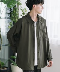 Rocky Monroe/ロッキーモンロー Rocky Monroe 長袖シャツ メンズ レディース レギュラーカラー 無地 ストレッチ オーバーサイズ ビッグシルエット ルーズ ゆった/504878433