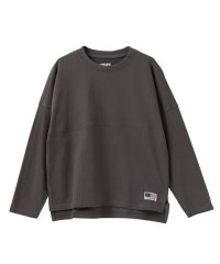 MAC HOUSE(kid's)/NAVY ネイビー USコットン100％ きりかえ 長袖 ロンT MABG23244/505491499