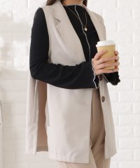 Lace Ladies/レースレディース Lace Ladies 配色パイピングメロウシャーリングトップス/505491619