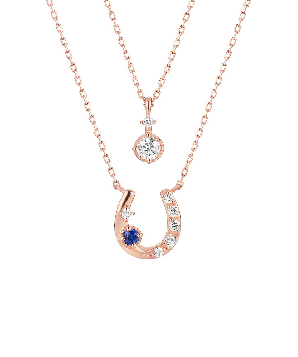 ン 大人気 新品 ノ ヨンドシー ネックレス2本セット 【9月誕生石】シルバー 4℃ アクセサリー