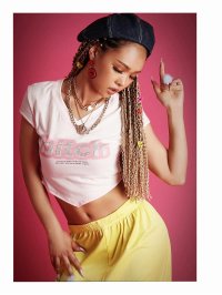bombshell/ボムシェル bombshell 半袖Tシャツ チビT カットソー ステッチ ラインストーン 英字プリント Y2K キラキラ インポート Vネック ホワイト Bb/505493239