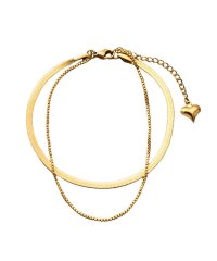 cream dot/クリームドット Cream dot. ぷっくりハート艶めくステンレス製レイヤード風アンクレット/505493621