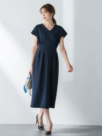 ketty/【新色追加】ハイストレッチジョーゼットフレンチスリーブワンピース ≪手洗い可能 / セットアップ対応≫/505490222