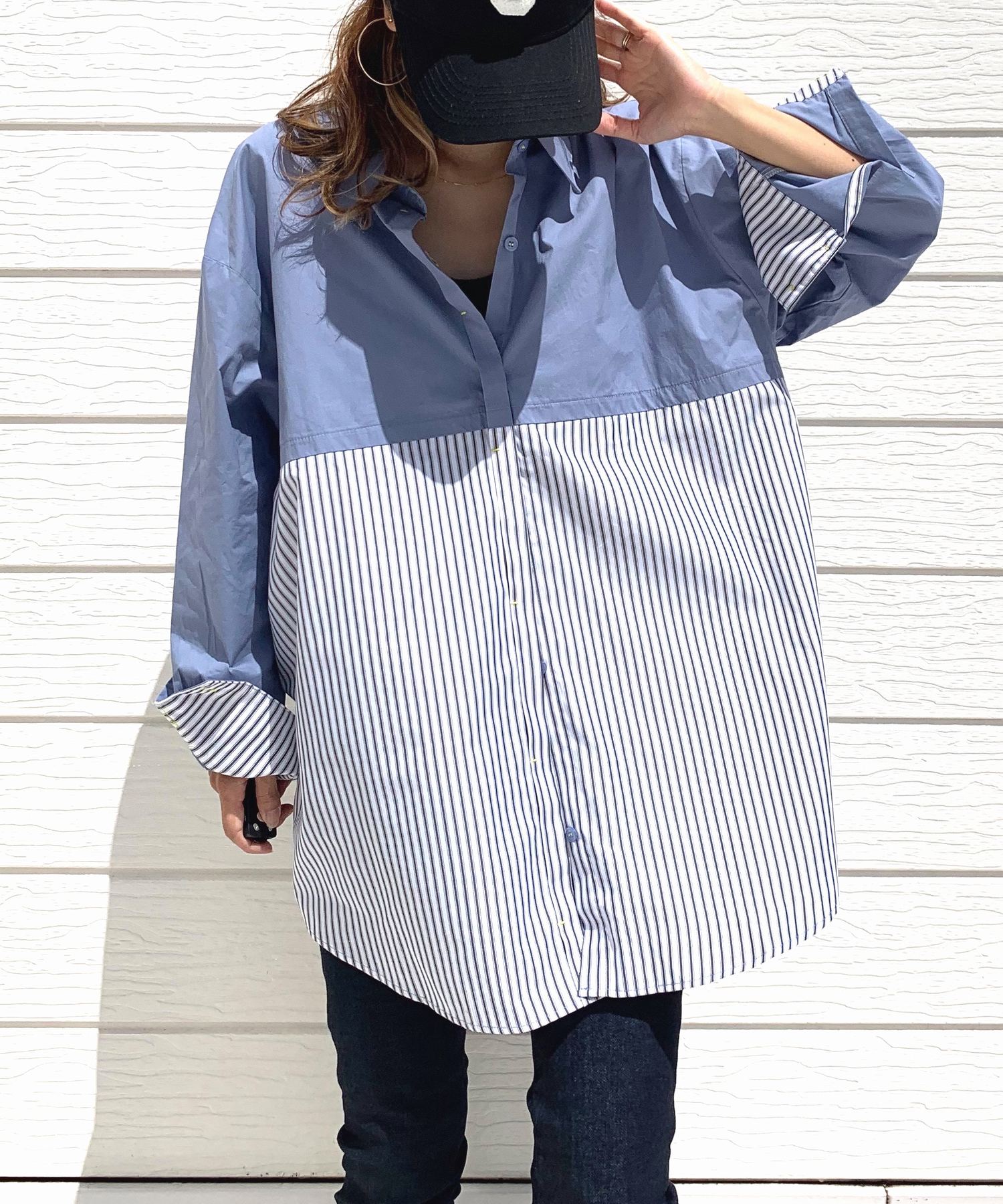 ストライプドッキングシャツ(505491472) | キュー(Q) - d fashion