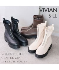 Vivian/厚底センタージップストレッチブーツ/505496211