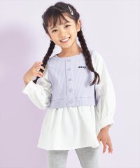 ANAP KIDS/カットソー×布帛ドッキングコンビブラウス【親子お揃い】/505498149
