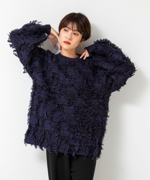セール 30%OFF】カットフリンジプルオーバーニット(505498698 