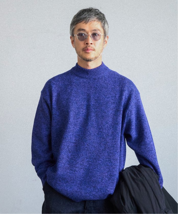 セール 30%OFF】【ATON / エイトン】別注 WOOL MOULINE MOCKNECK