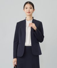 J.PRESS LADIES（LARGE SIZE）/【洗える】T/Rアルガンシルク ノーカラー ジャケット/505500286