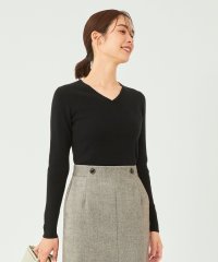 green label relaxing/ウォッシャブルウール リブ Vネック ニット プルオーバー/505500578