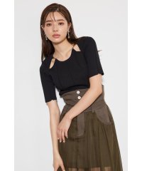 rienda/GLDポイントスリットRIB TOP/505500853