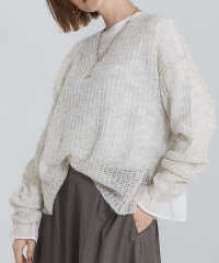 abahouse mavie/ローゲージシースルーニットプルオーバー/505490103