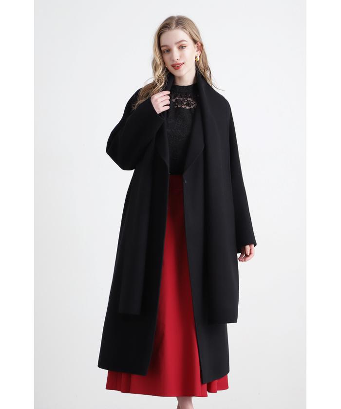 【DIANE VON FURSTENBERG】コート ひだ入り ベルト付き DIANE von FURSTENBERG(ダイアンフォンファステンバーグ) コート