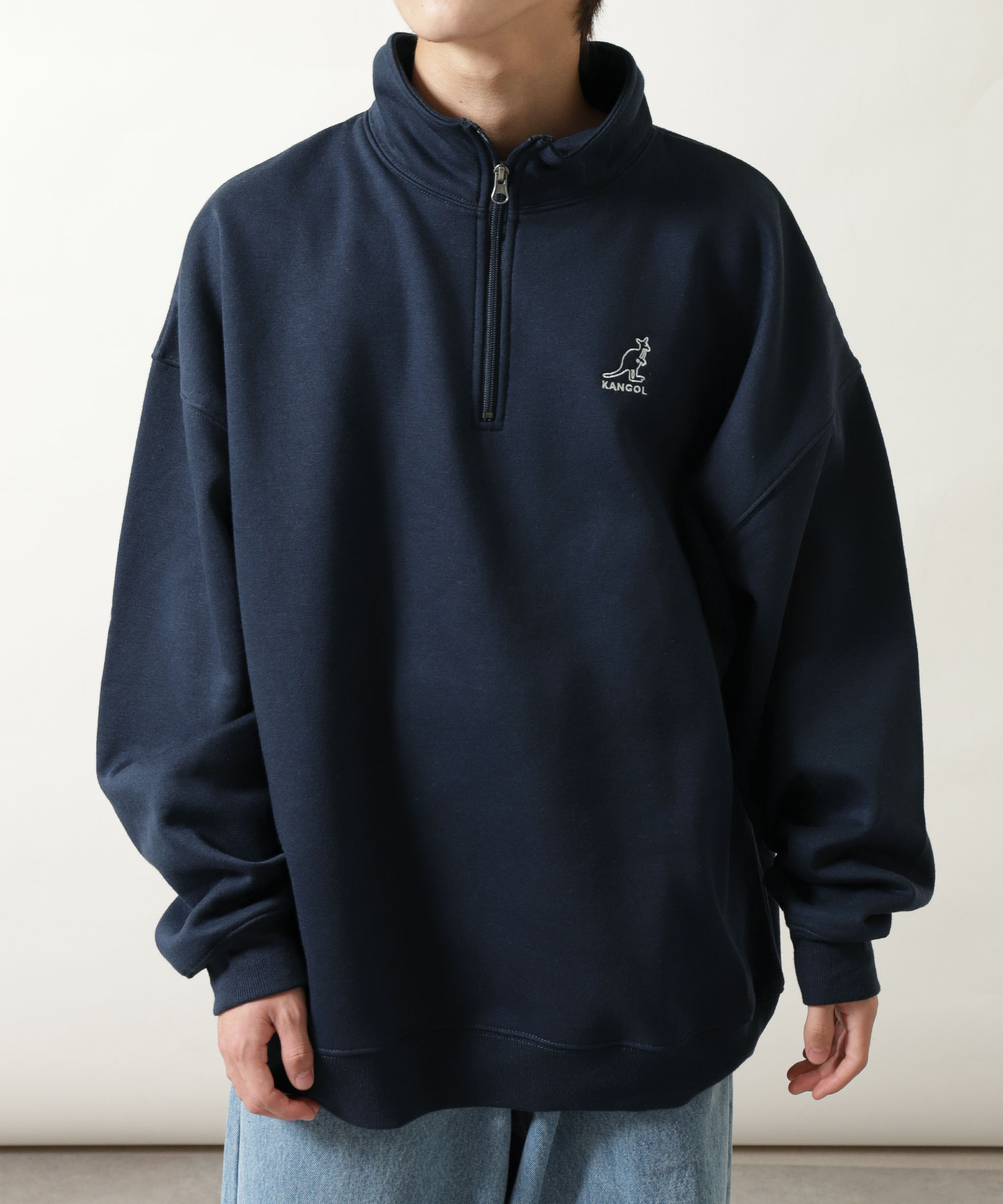ジップファイブ ZIP FIVE ZIPFIVE×KANGOL 裏起毛ハーフジップ ジップファイブ ZIP FIVE ZIPFIVE×KANGOL 裏起毛ハーフジップ