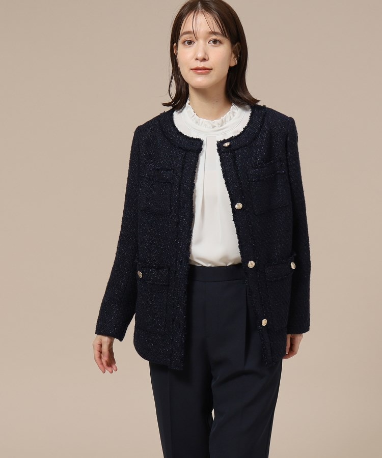 セール10%OFF】シューラルー SHOO・LA・RUE ノーカラー 金釦