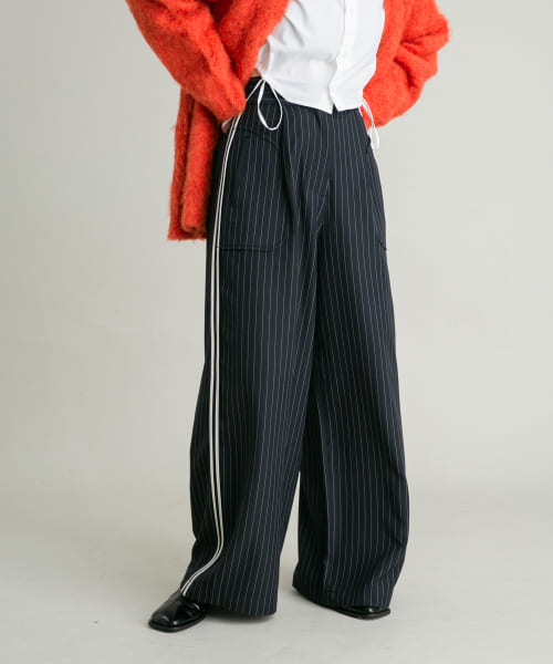 セール 20%OFF】ピンストライプワイドパンツ(505504769 セール 20%OFF】ピンストライプワイドパンツ(505504769