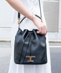 TODS/TOD'S トッズ T タイムレス SMALL バケットバッグ ハンドバッグ 斜めがけ ショルダー バッグ 2WAY Sサイズ レザー/505505087