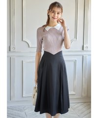 tocco closet/トッコクローゼット tocco closet バックレースアップハートカットハイウエストタックフレアスカート/505489095
