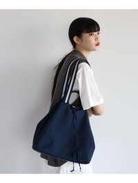 nouer/WEBmall限定カラー　ラインテープ2WAY巾着トートバッグ/505505608