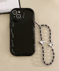 shopnikoniko/ハートビーズストラップ付 ウェーブ スマホケース ma 【即納】 アイフォン スマホ カバー ケース iPhoneケース iPhone13 iPhone14 ブ/505506402