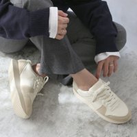 Fin/フィン Fin 異素材ミックス厚底スニーカー【低反発スポンジ入り】/505507662