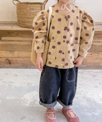 aimoha/aimoha－KIDS－ 韓国子供服　タク入りボリューム袖水玉模様ブラウス/505507783